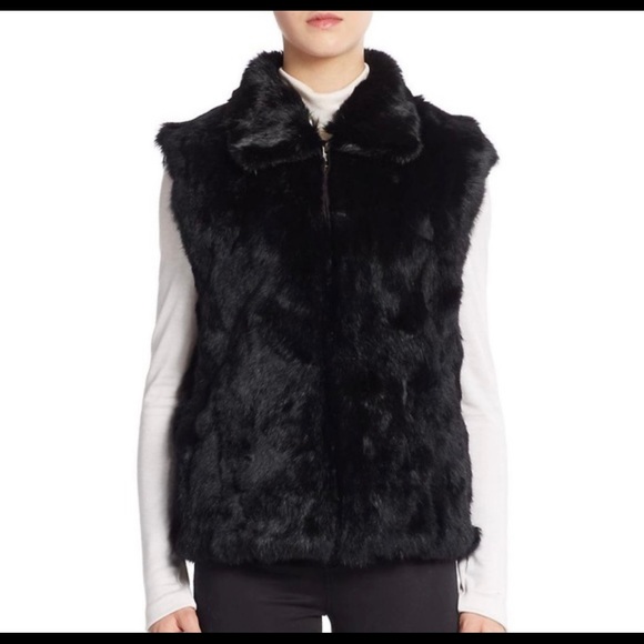 black SAKS FIFTH AVENUE | Fur vest - Picture 11 of 12